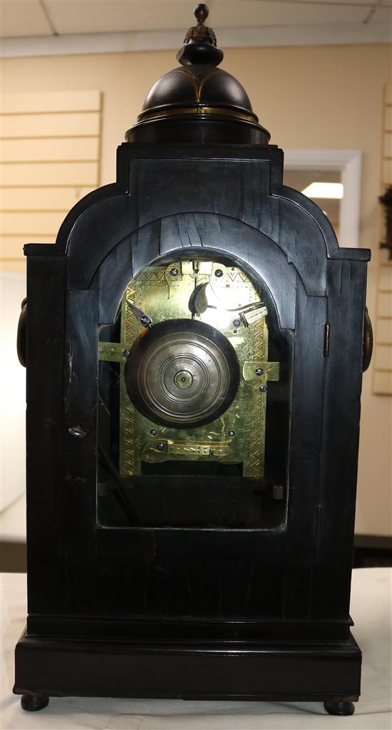 Bullock of Bradford. A Regency brass inset ebonised bracket clock, 25in.